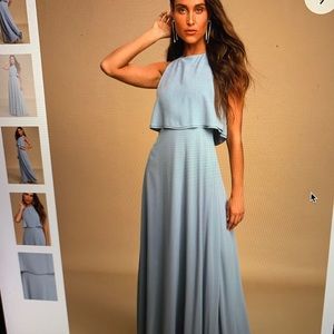 Lulus Light Blue Sleeveless Maxi Dress